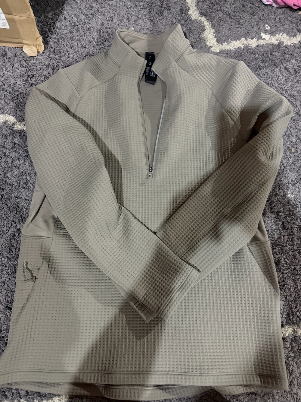 lululemon athletica Men's Waffle Quarter-Zip Pullover - Taupe